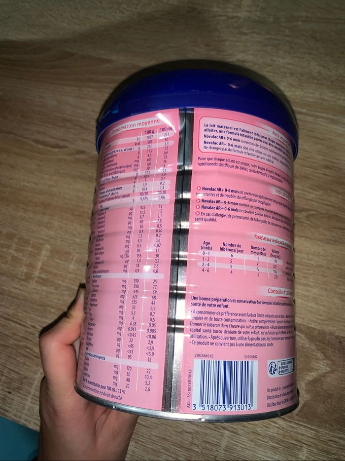 Lait bébé novalac ar+ 1 ère age - photo numéro 3