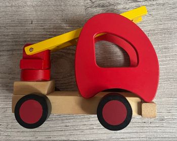Camion pompier bois