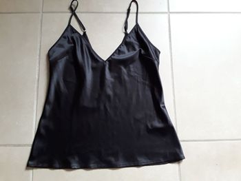 Débardeur satiné noir femme en S ZARA TBE