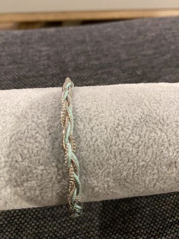 Bracelet tressé turquoise