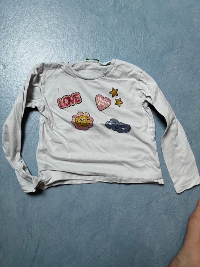 T-shirt Benetton, 6 ans manches longues