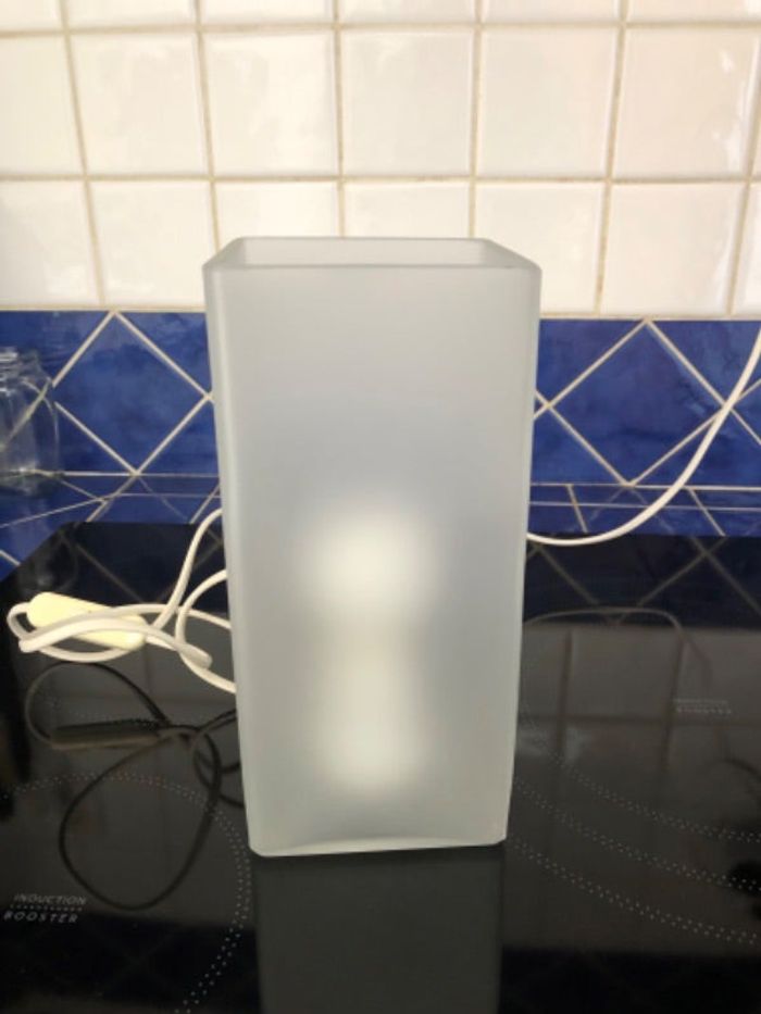 Lampe vintage GRÖNÖ en verre de Suède TBE