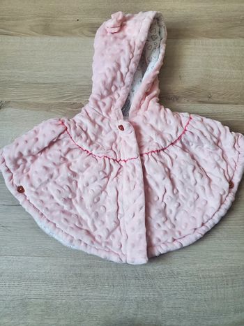 🌴 Poncho orchestra rose à capuche taille 3 mois