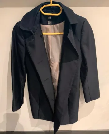 Manteau noir satiné H&m