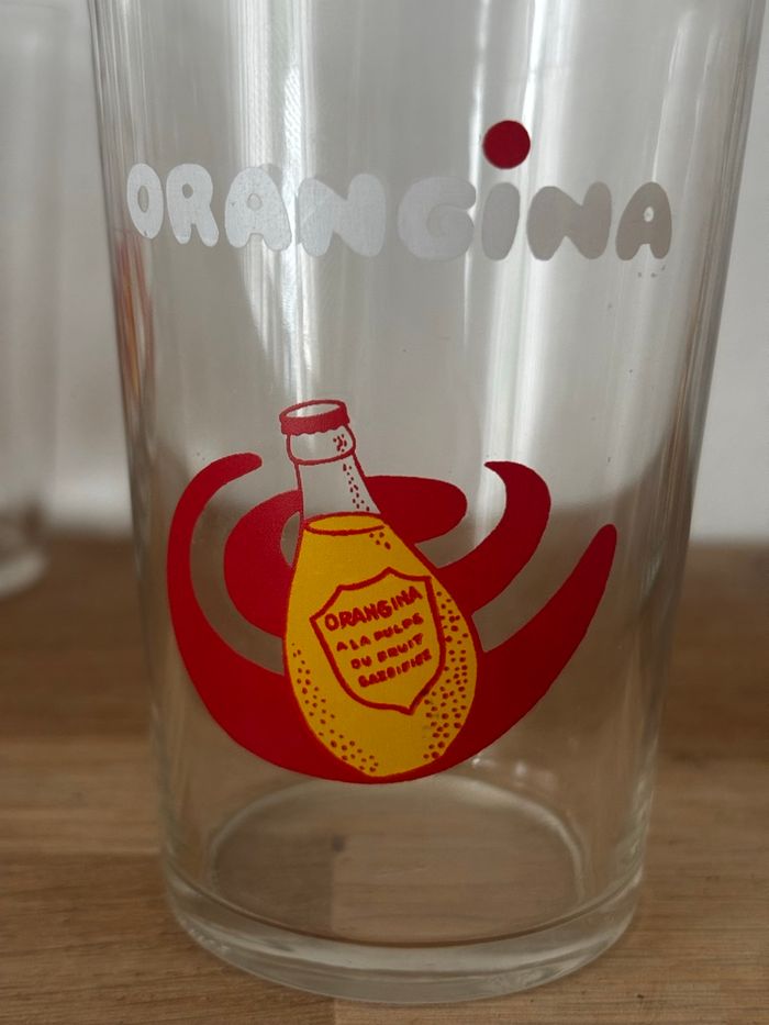 Lot de 7 verres orangina vintage - photo numéro 2