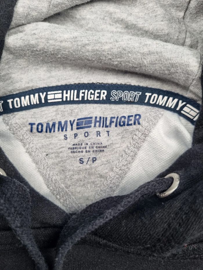 Sweat à capuche Tommy Hilfiger – Bicolore noir et gris – Taille S/36 Femmes - photo numéro 6
