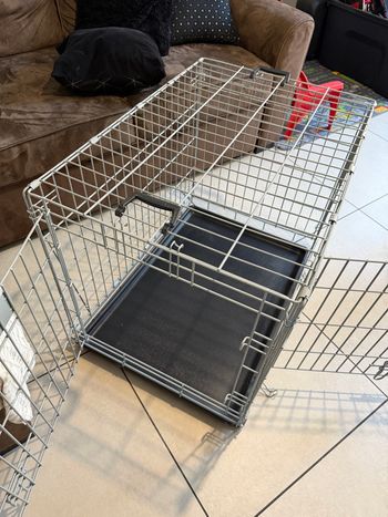 Cage pour chien de transport en acier taille M 