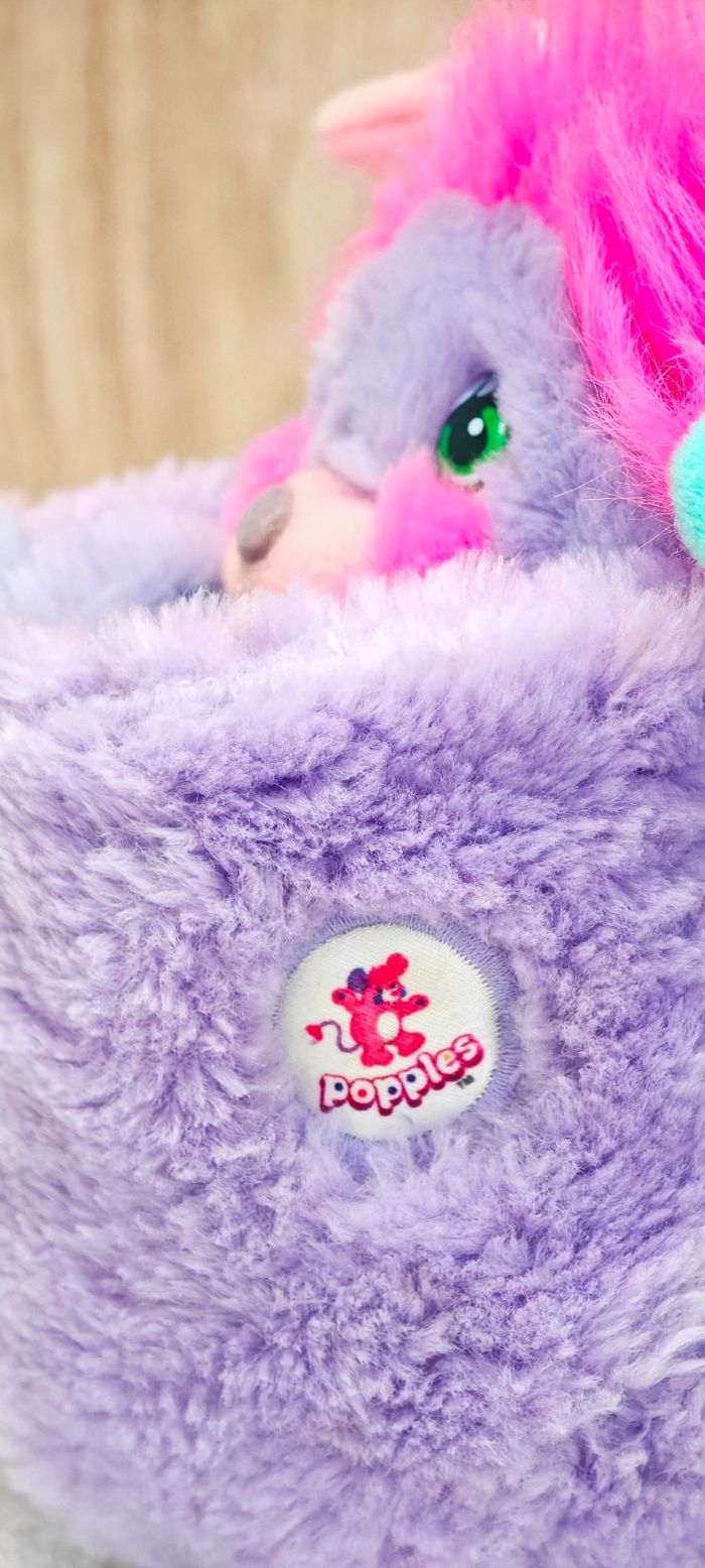 Peluche popples pretty bit violet 1986 - photo numéro 3