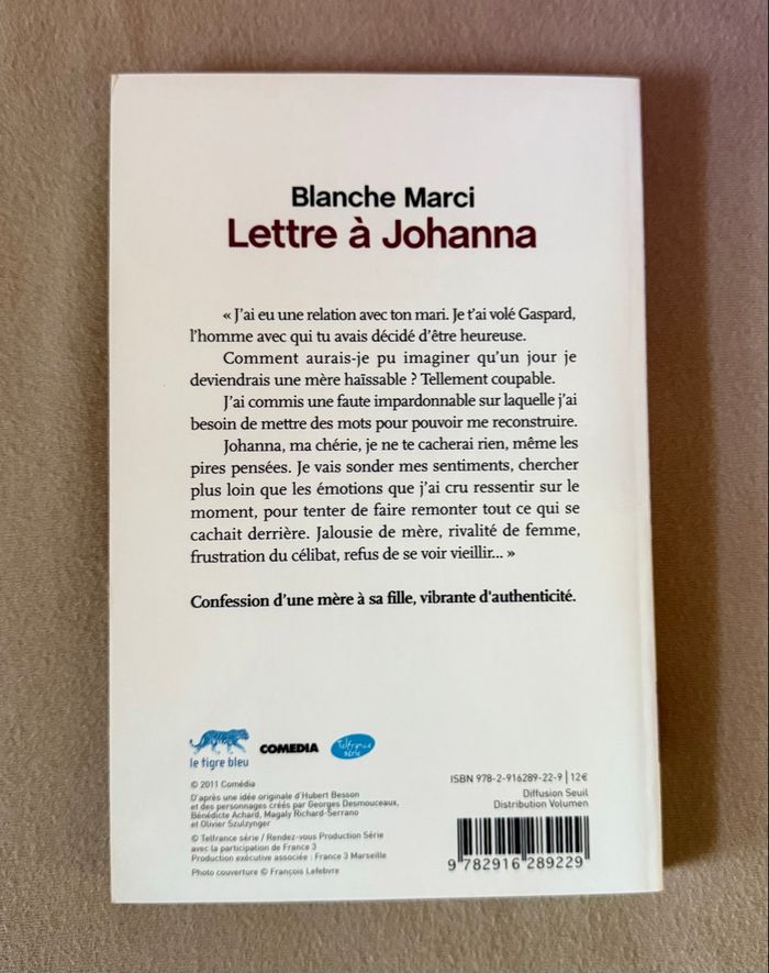 Livre Lettre à Johanna de Blanche Marci - photo numéro 2
