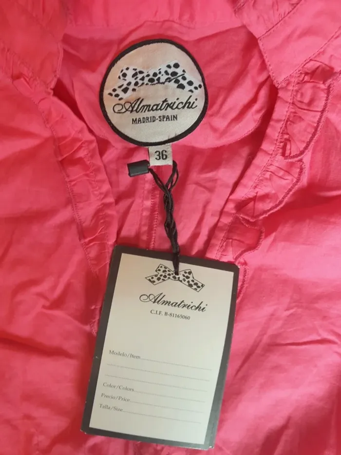 Almatrichi chemise blouse rose 36 - photo numéro 2