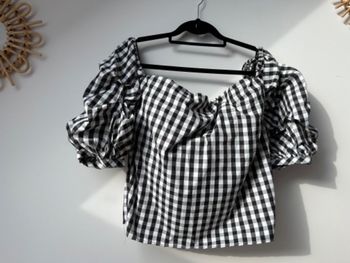 Blouse manches mi longues bouffantes et bardot Tally Weijl taille L