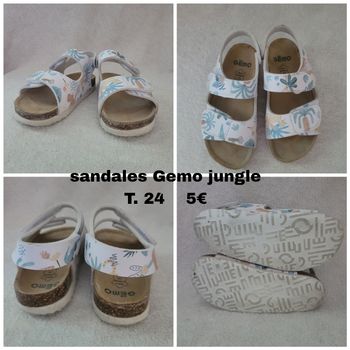Sandales Gemo jungle blanc/vert T.24