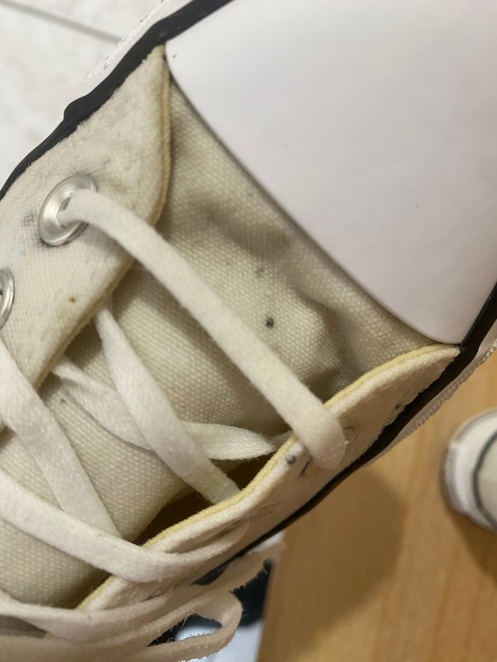 Baskets converse all star blanc crème taille 37,5 - photo numéro 8