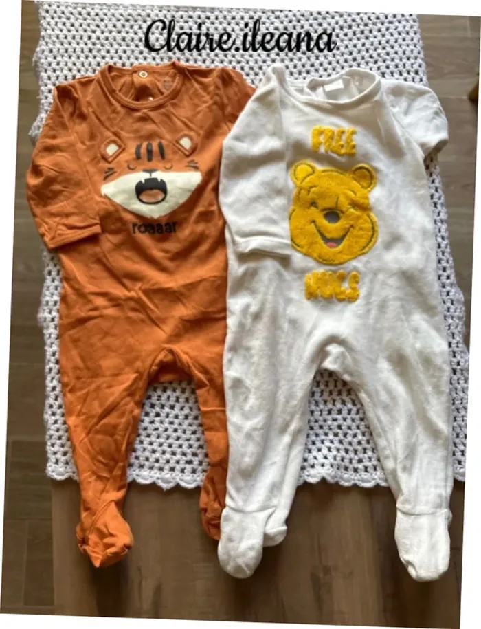 🛑 lot de 2 pyjamas 🛑 9 mois - photo numéro 2