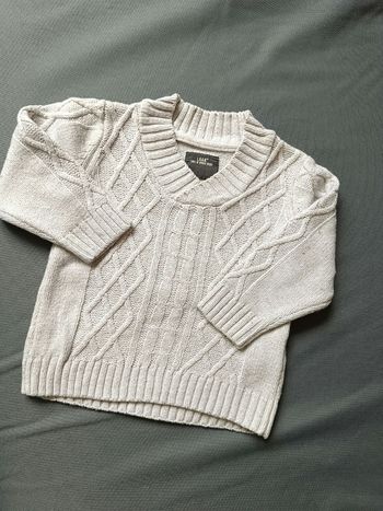 Pull tressé beige 🦕 Taille 9/12 mois