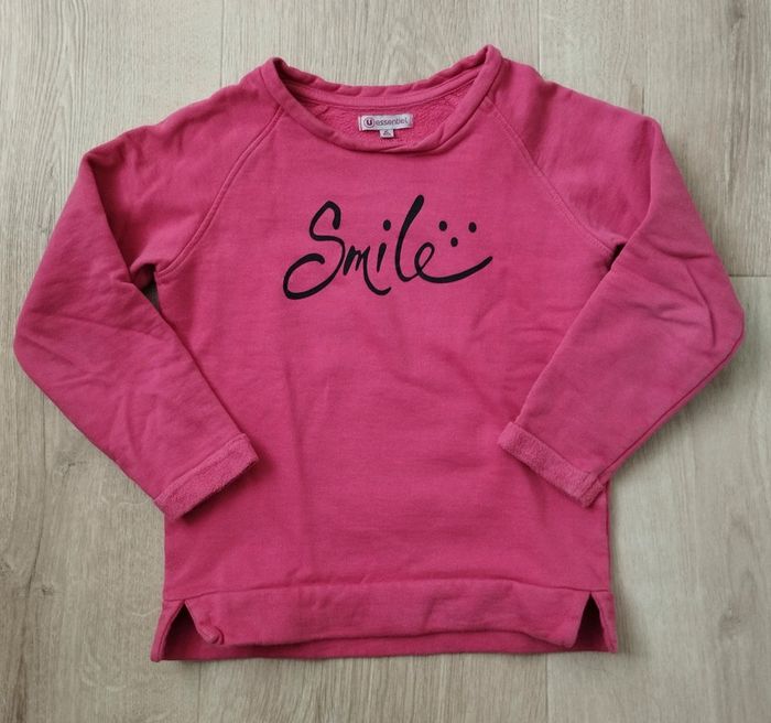 Pull fille rose foncé Smile taille 6 ans U Essentiel