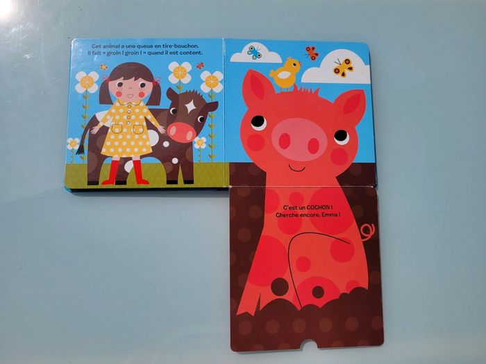 Livre animé 🐤 La Ferme 🐄 Des volets à soulever et des devinettes (72) - photo numéro 8