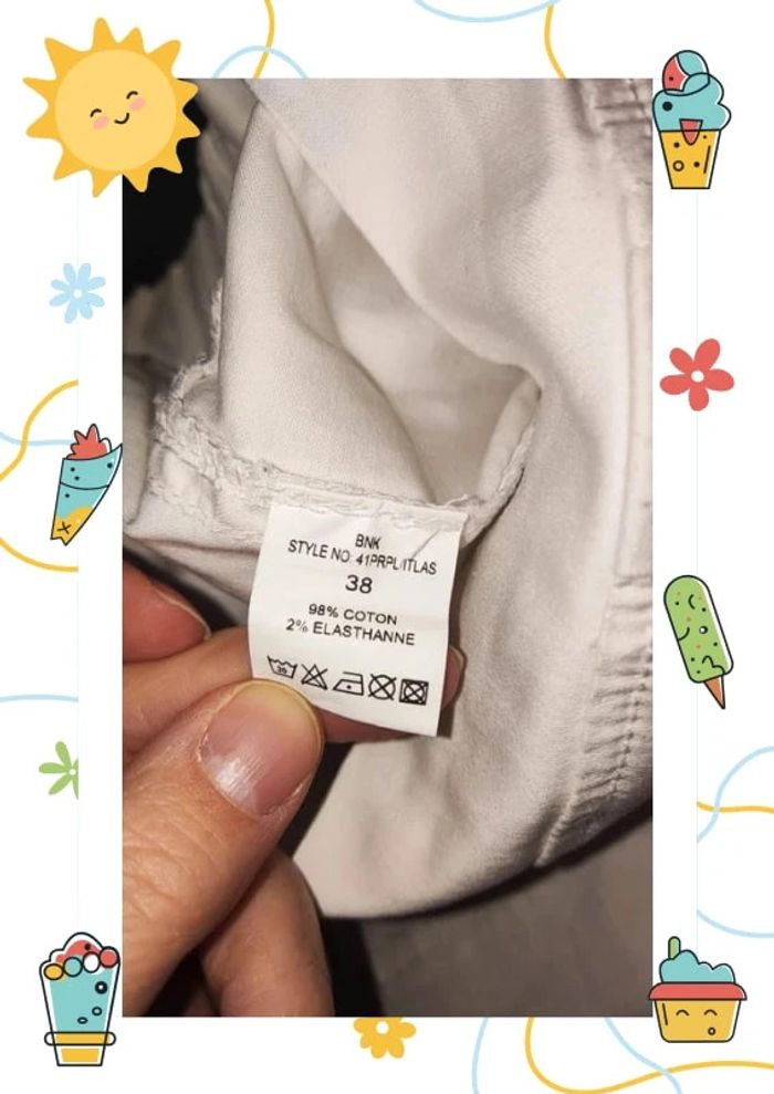 Pantalon blanc taille 38 BNK - photo numéro 6