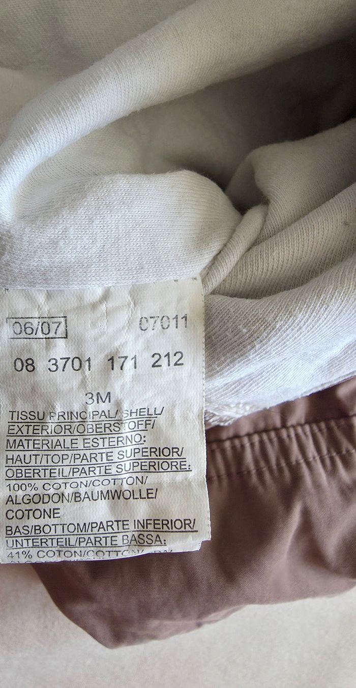 Petit Kimbaloo Combinaison Coton Marron Beige Très bon état 3 mois - photo numéro 7