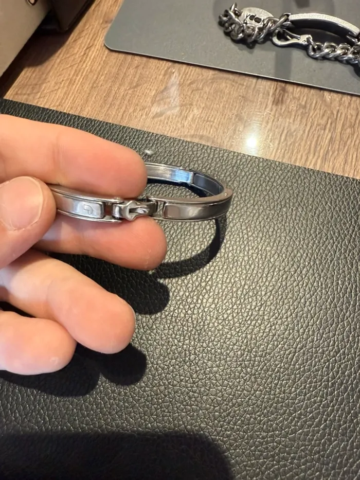 Bracelet jonc câble et acier - photo numéro 7