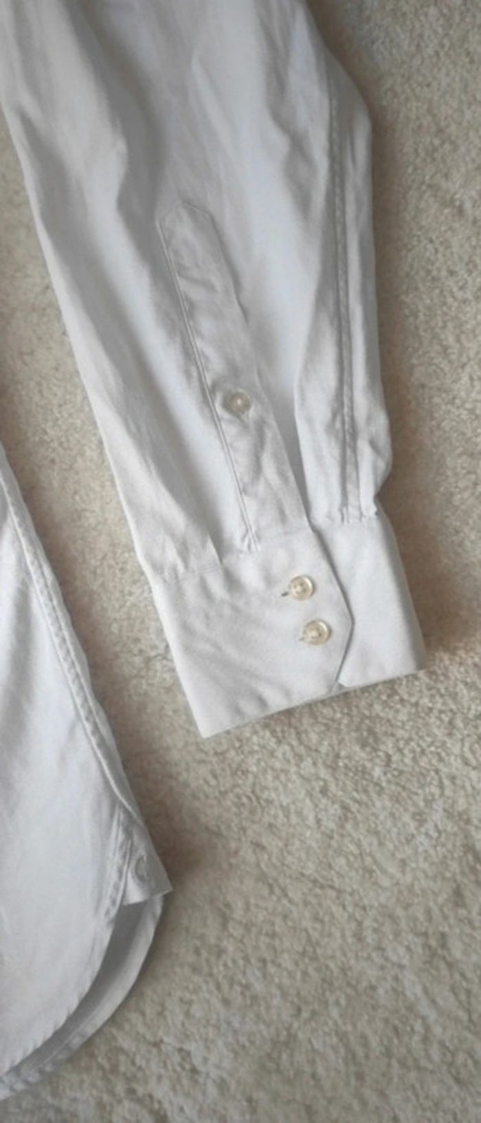 Chemise blanche manches longues Sir Gentleman Driver 42 100% coton - photo numéro 3