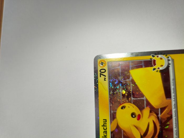 Carte 3 swirl🌀Pokemon promo Pikachu 051/162 holo fr Stamp 30 ans - photo numéro 3