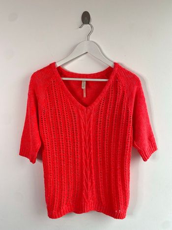 Pull en maille rose fuchsia Bershka 