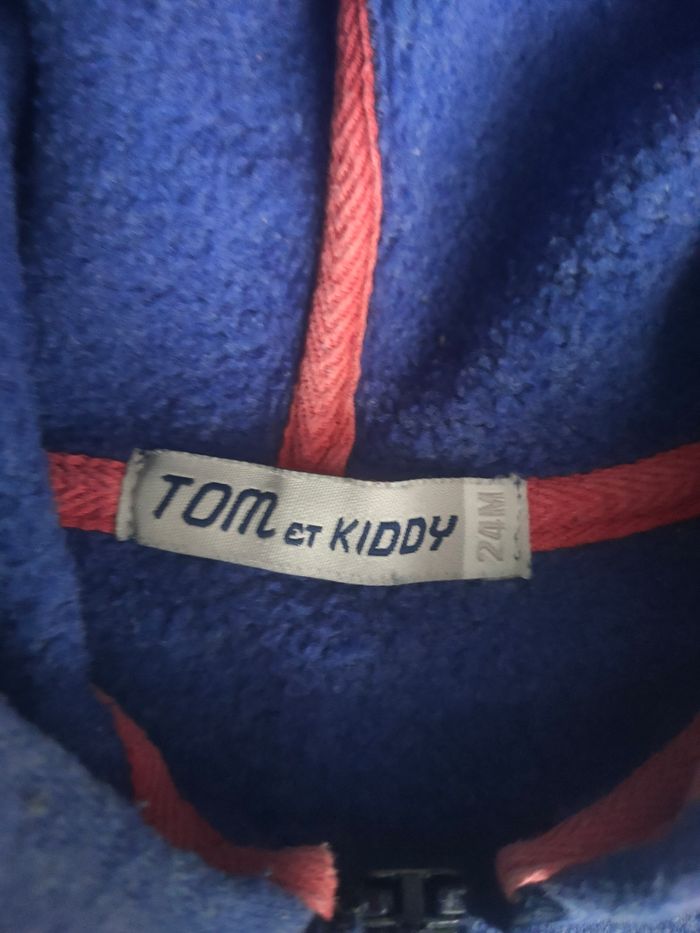 Gilet avec fermeture et capuche manches longues bébé garçon 23 mois tom & kiddy - photo numéro 3