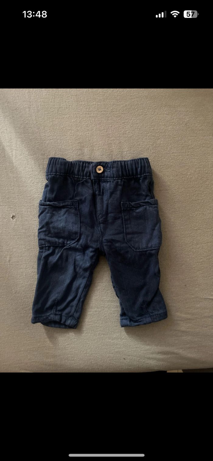 Pantalon en lin bébé taille 3 mois