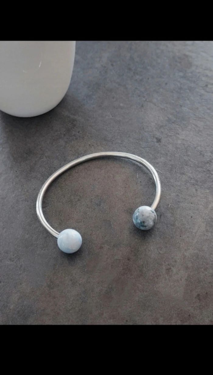 Bracelet jonc argenté Zara - photo numéro 3