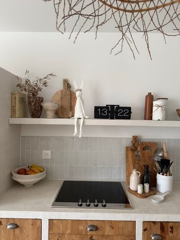 Déco décoration fait main lapin minimaliste  50/60cm   Pièce unique fait main 