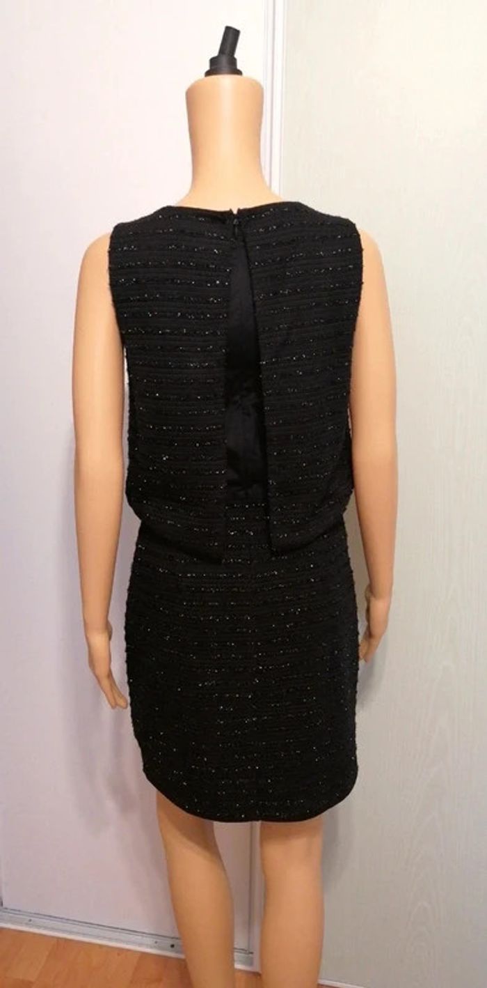 Robe et son boléro intégré noir pailleté S état neuf - photo numéro 2