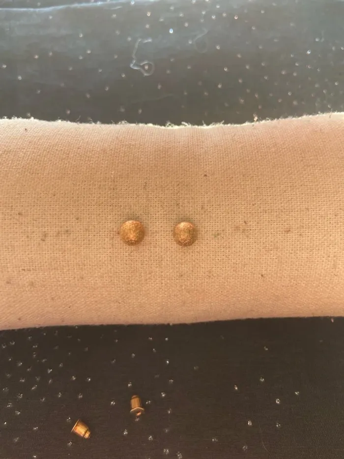 Boucles d'oreilles perles effet froissé 5mm - photo numéro 2