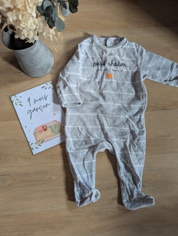 Pyjama velours Kiabi 9 mois