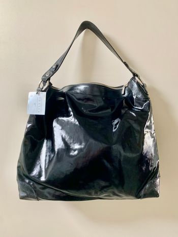 Sac noir vernis Texier neuf