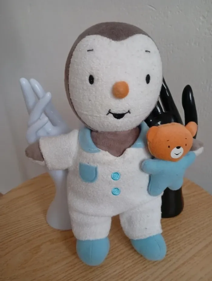 Peluche T'choupi et doudou 27cm phosphorescente dessin tchoupi et doudou