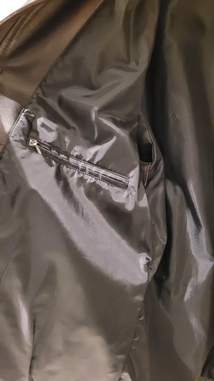 Manteau cuir marron doublure amovible - photo numéro 14