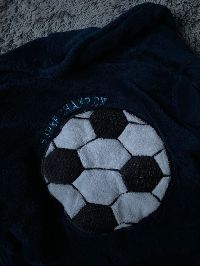Robe de chambre / peignoir en polaire motif foot - 8 ans - photo numéro 4