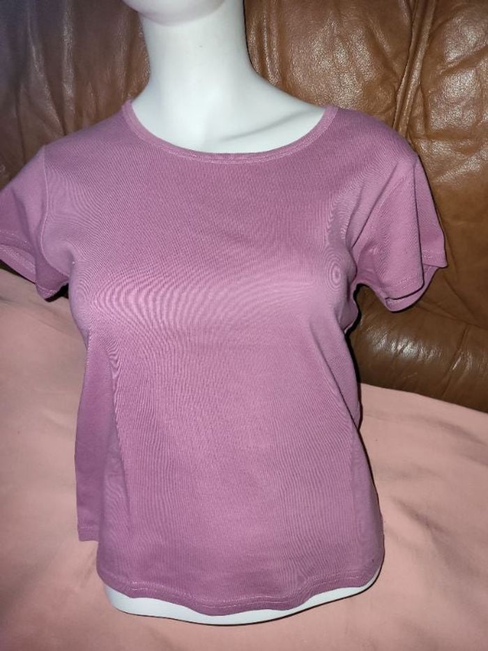 Tee shirt LA REDOUTE LILAS T 42 NEUF