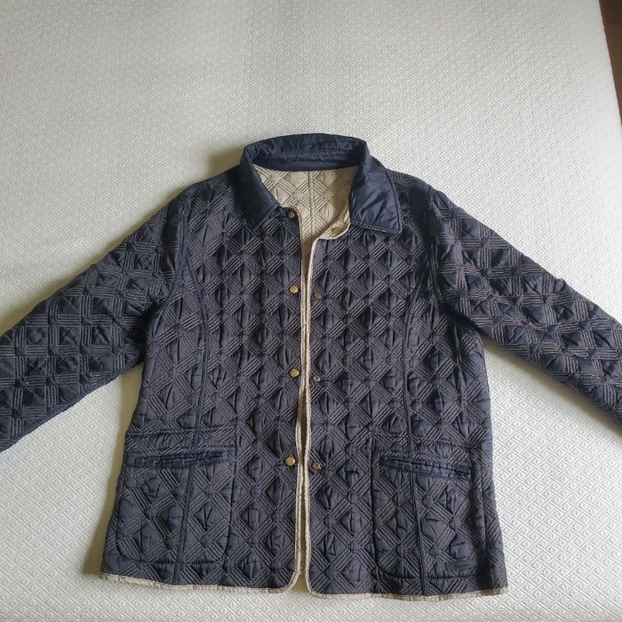 veste entièrement Réversible Weill marine et beige