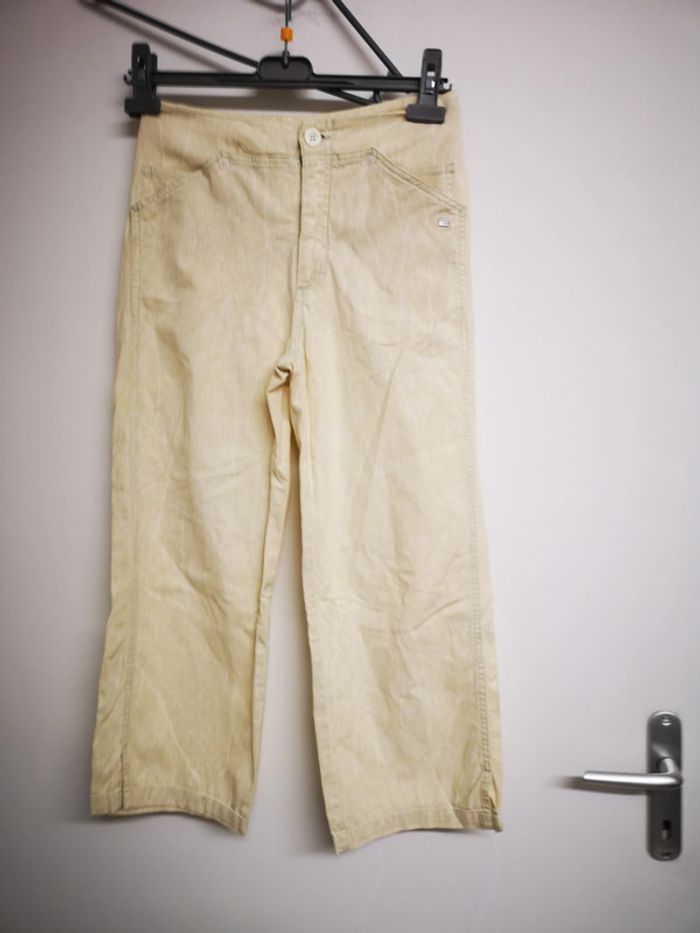 Pantacourt tbs taille 36 blanc cassé