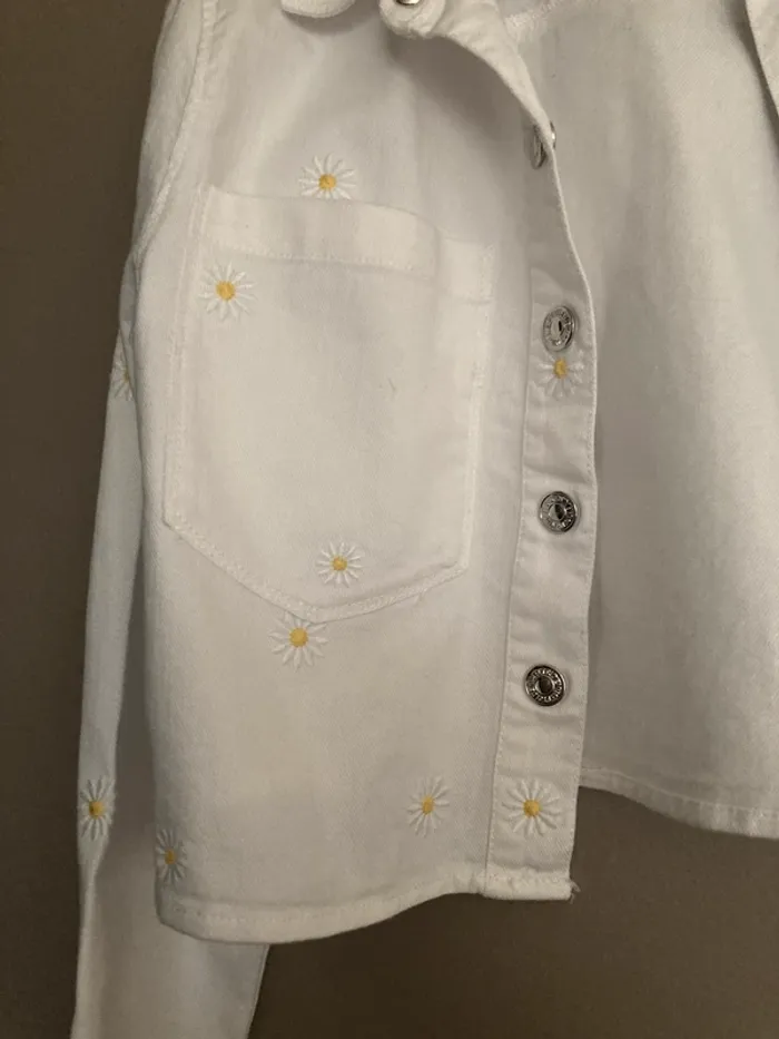 Le temps des cerises veste en jean blanche - photo numéro 3