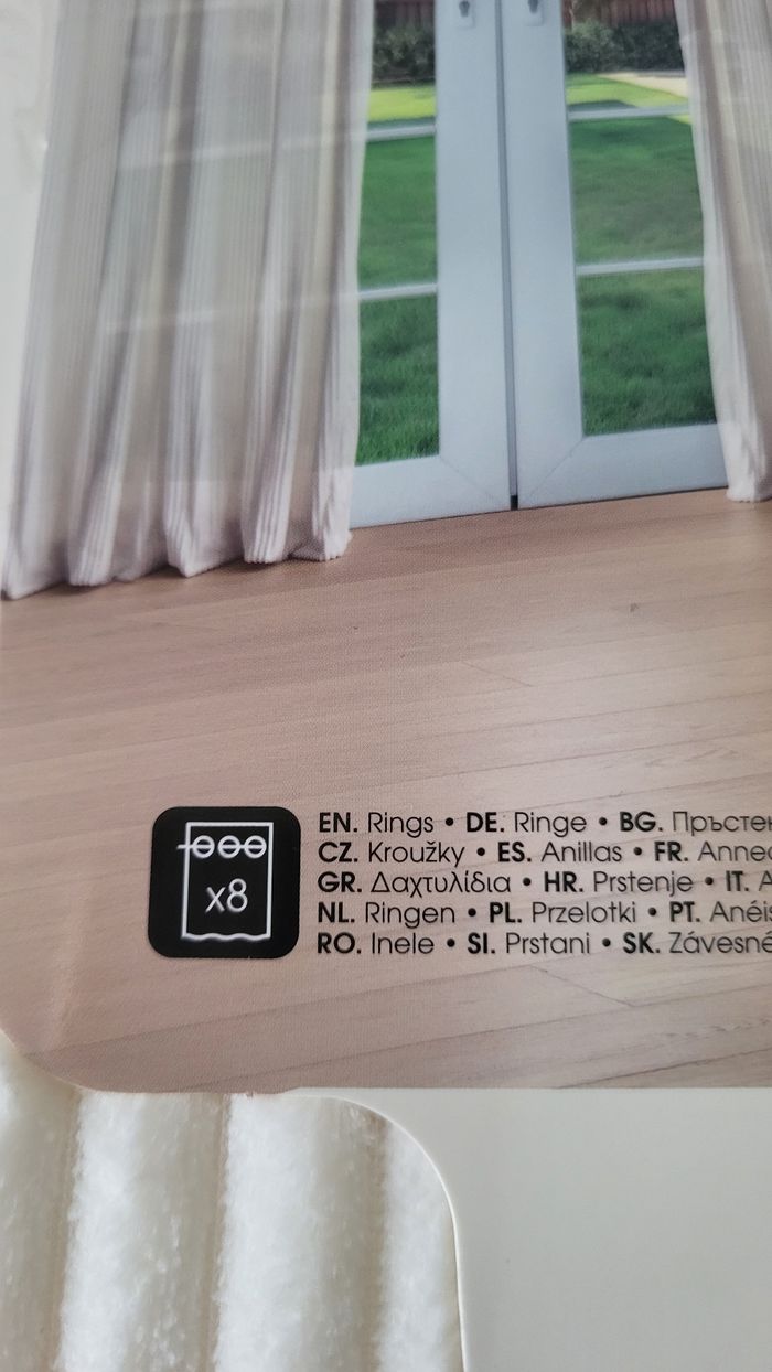 Lot 2 rideaux côtelés à anneaux blancs très doux absolu chic neufs étiquetés - photo numéro 6