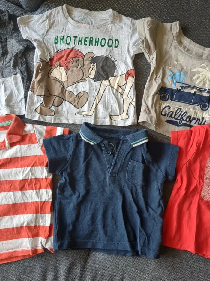 Lot de 6 tee shirts/ polos bébé garçon taille 6 mois 68 cm - photo numéro 3