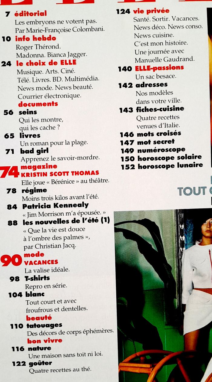 Magazine Elle n°2896 juillet 2001 - photo numéro 5