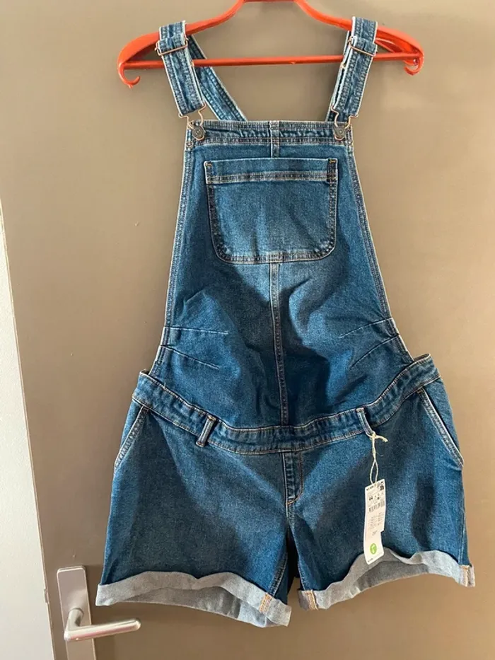 Salopette femme en jean grossesse salopette neuve short 42