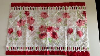 drap plat + taie d'oreiller fleurie