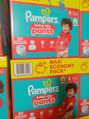 2 maxi economy pack Pampers baby dry taille 6