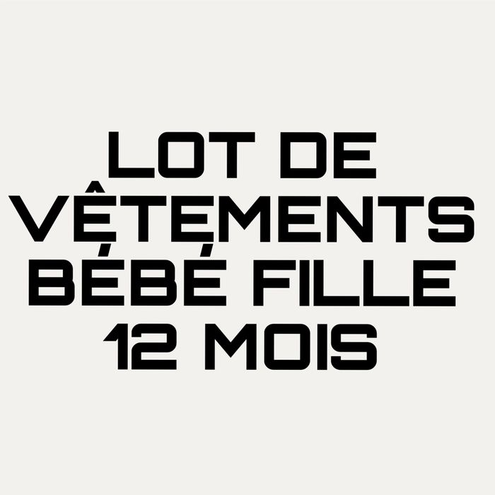 Lot de 8 vêtements bébé fille – 12 mois