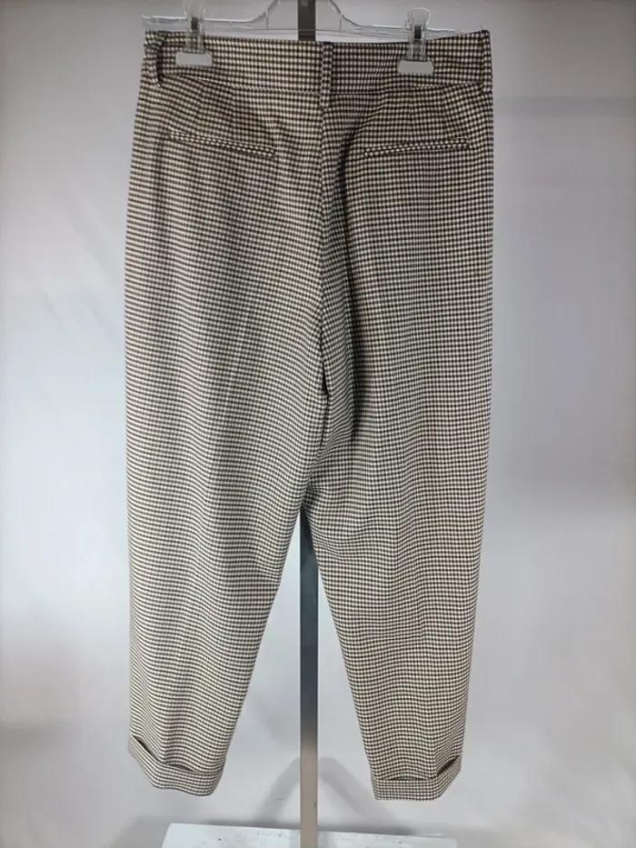 Pantalon vintage petit carreau noir et blanc - vichy noir & blanc - A065 - photo numéro 5
